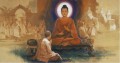 Maha pajapati Gautami demandant la permission du Bouddha pour établir l’ordre des religieuses bouddhisme